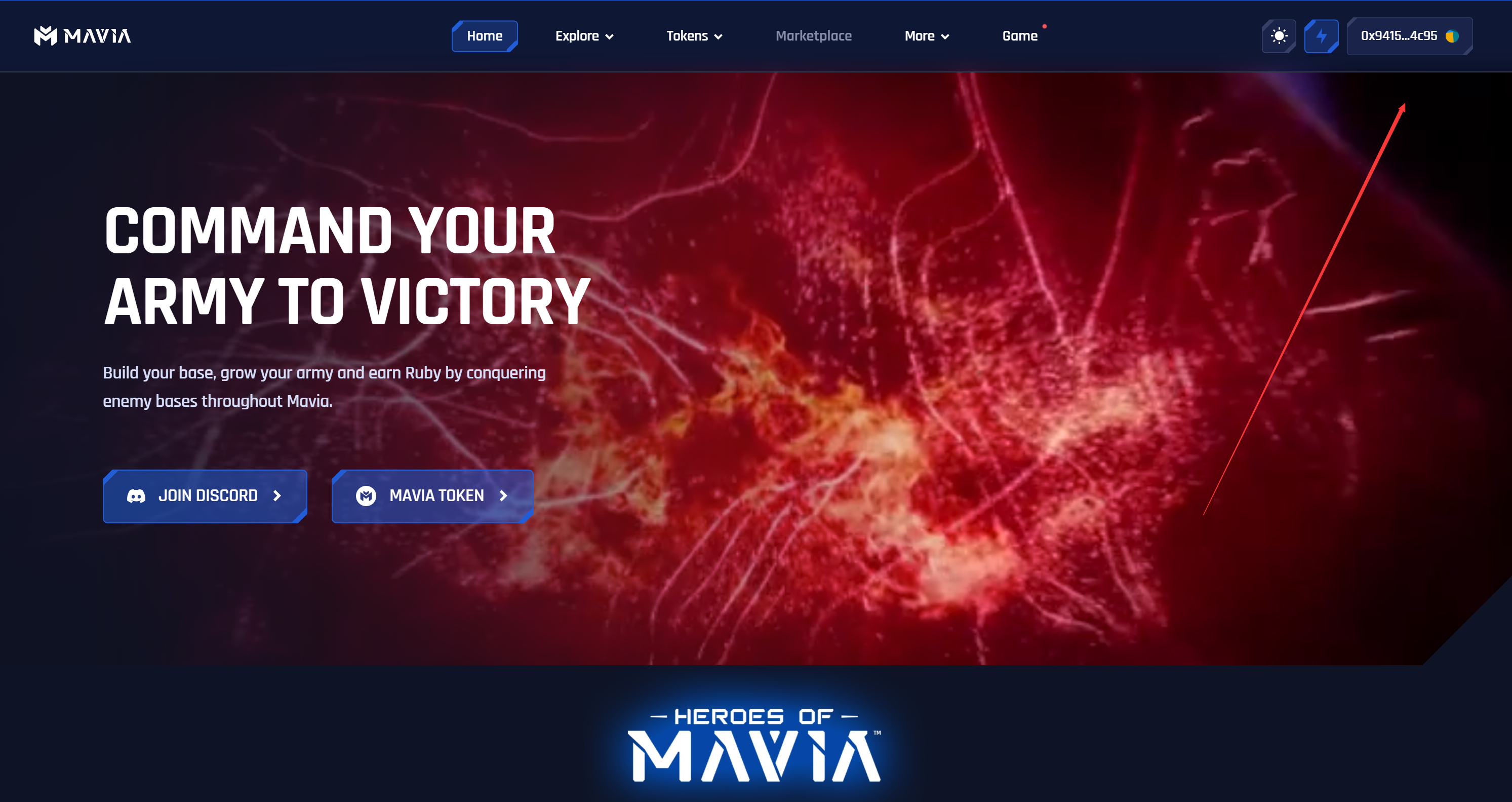 最新塔防类链游“HEROES OF MAVIA”，完成前期的新手引导任务并绑定钱包即可获得活动空投代币MAVIA代币（时效）